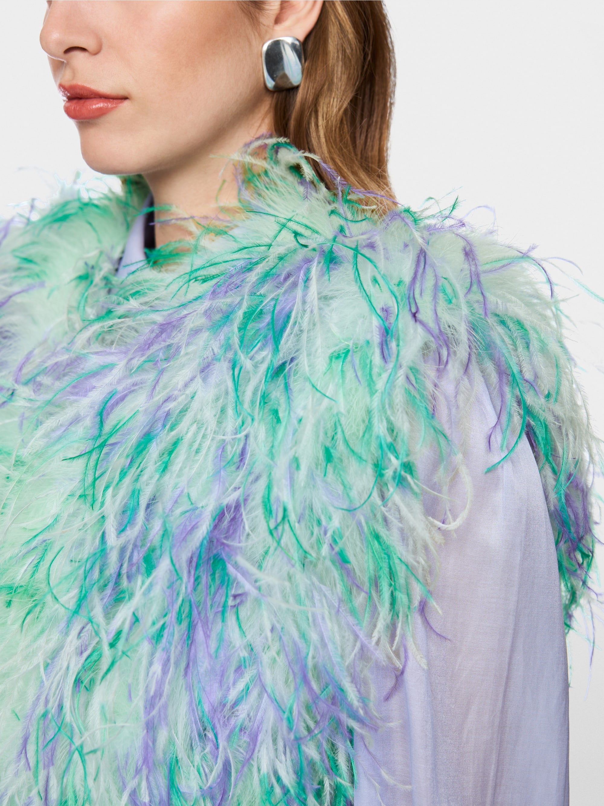 Waistcoat with ostrich feathers