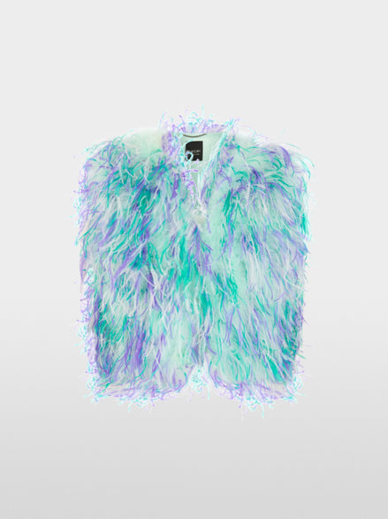 Waistcoat with ostrich feathers