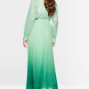 Pleated skirt with colour gradient