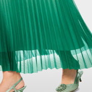 Pleated skirt with colour gradient