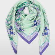 Silk scarf with floral print