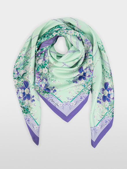 Silk scarf with floral print