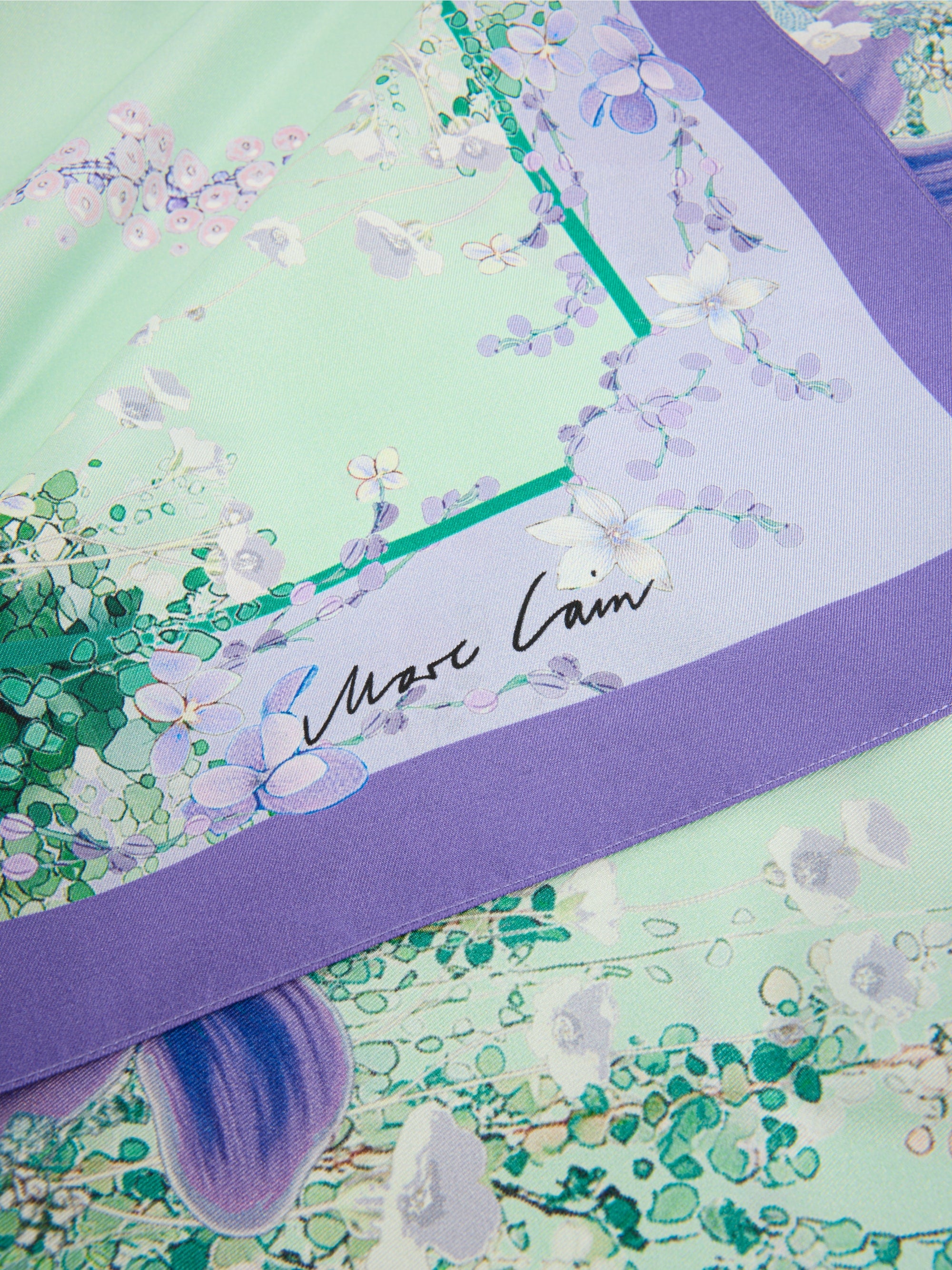 Silk scarf with floral print