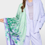 Silk scarf with floral print