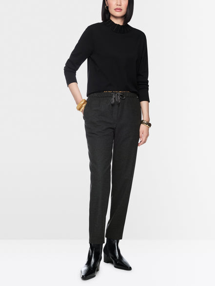 RHODOS relaxed fit pull-on trousers