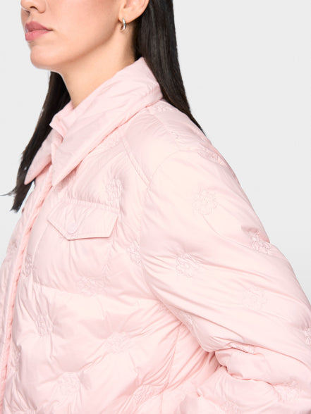 Quilted coat with light down lining