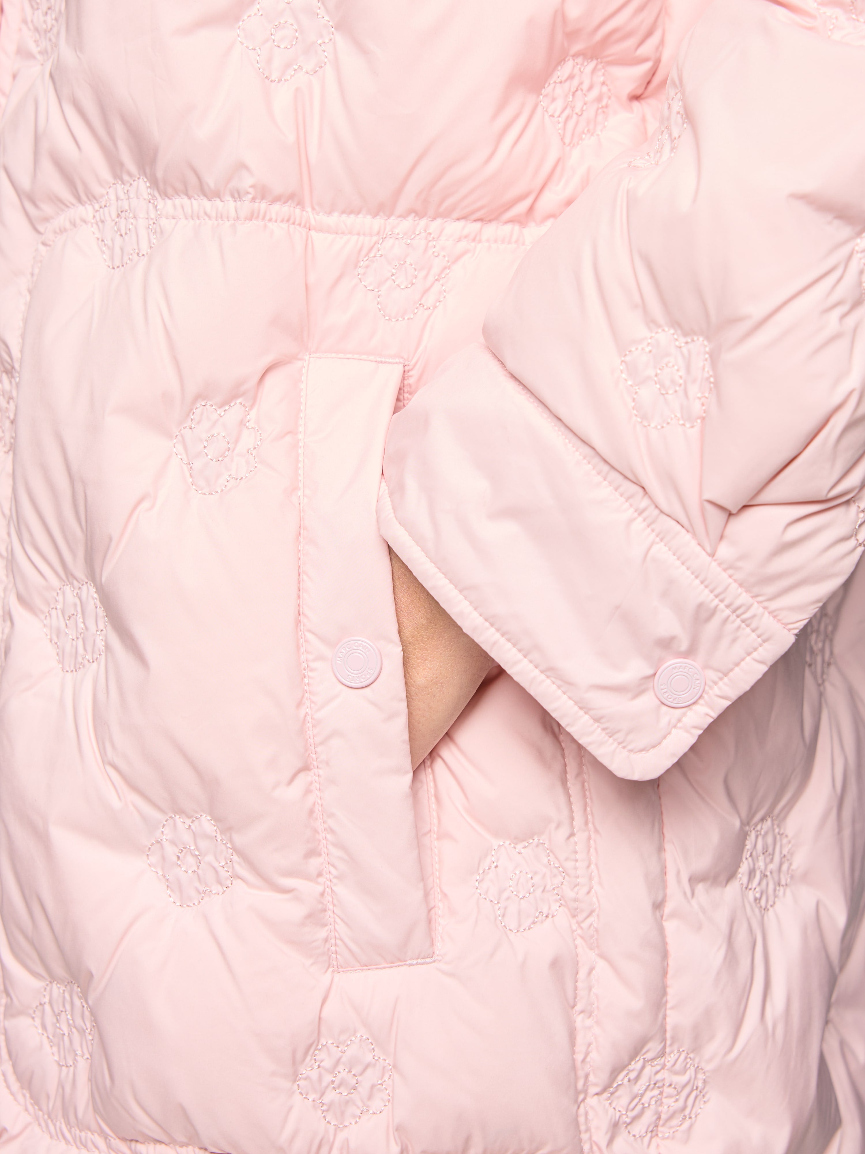 Quilted coat with light down lining