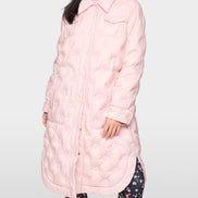 Quilted coat with light down lining