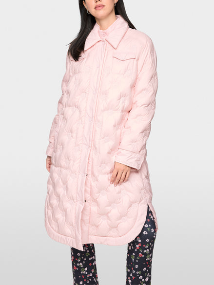Quilted coat with light down lining