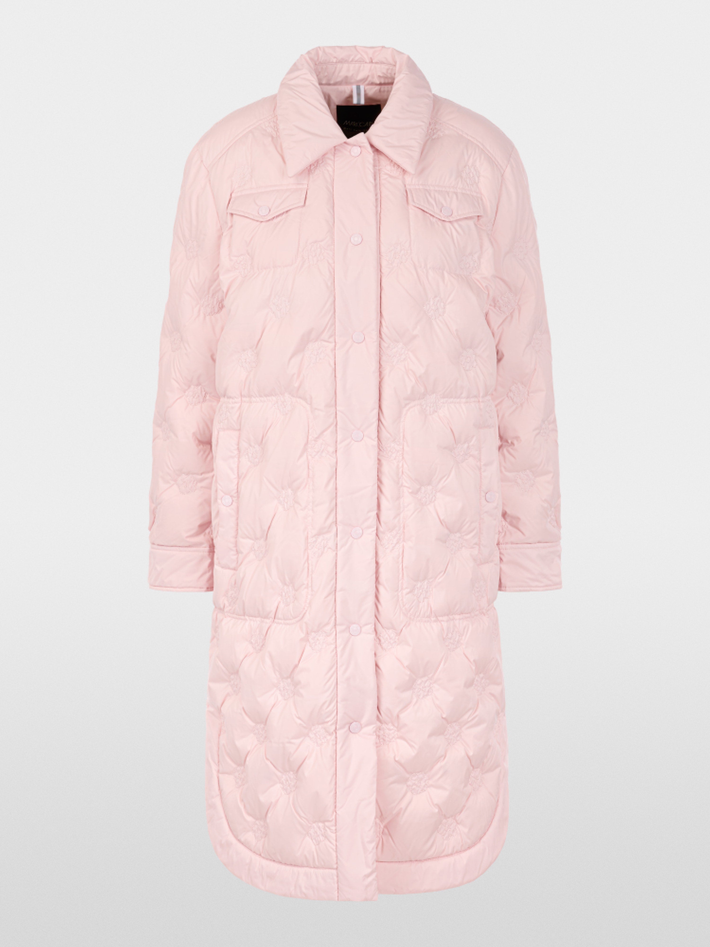 Quilted coat with light down lining