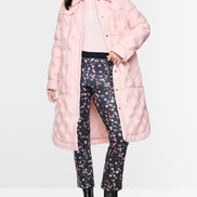 Quilted coat with light down lining
