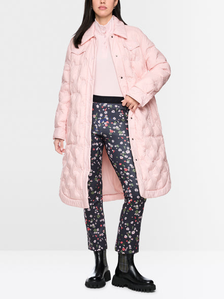 Quilted coat with light down lining
