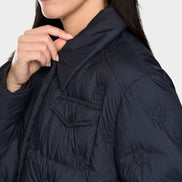Quilted coat with light down lining