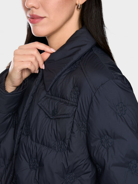 Quilted coat with light down lining