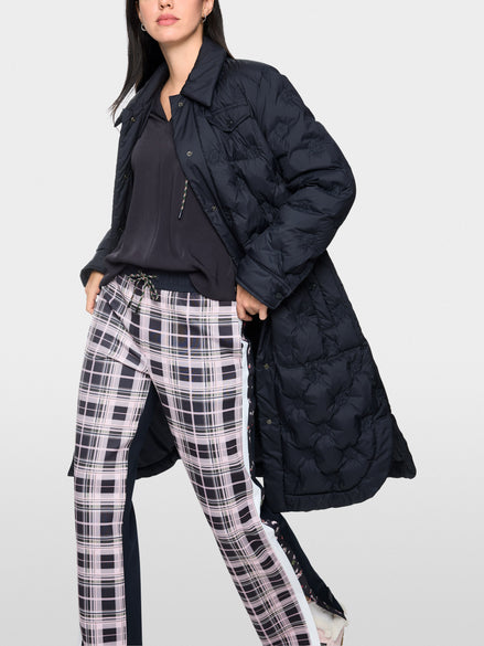 Quilted coat with light down lining
