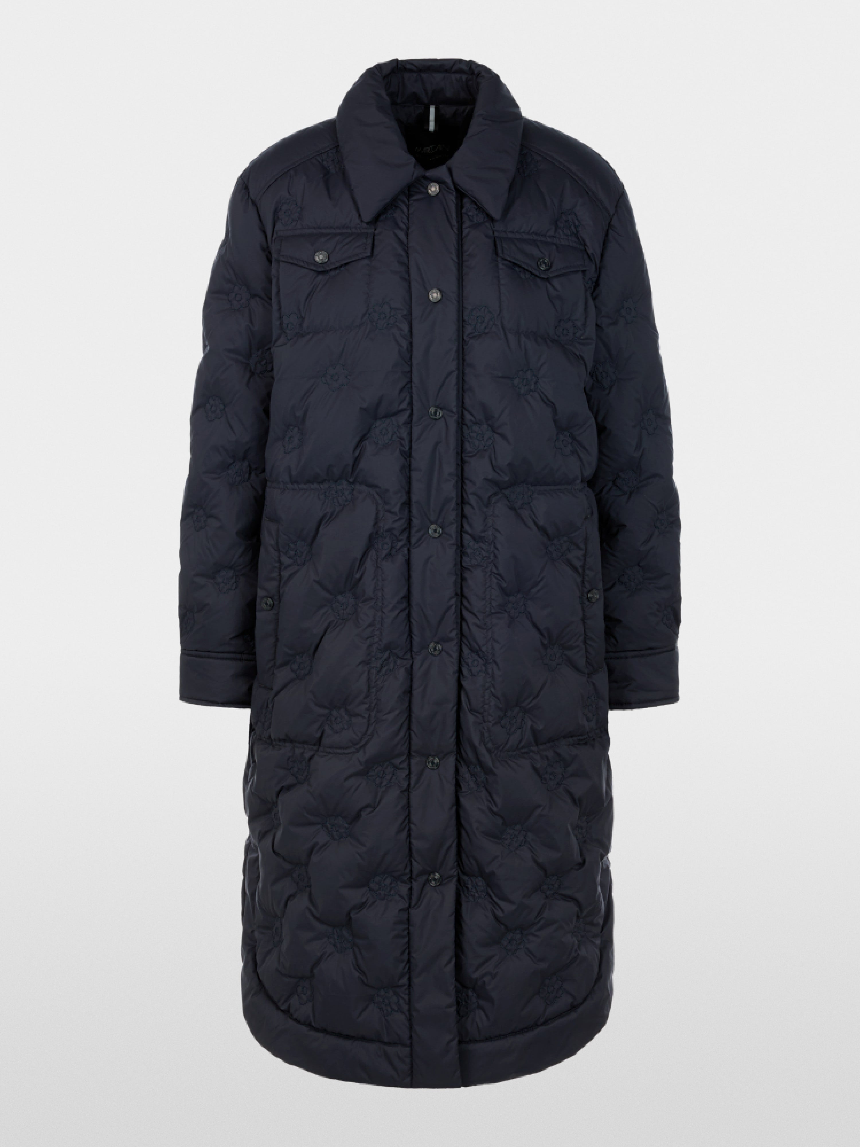 Quilted coat with light down lining