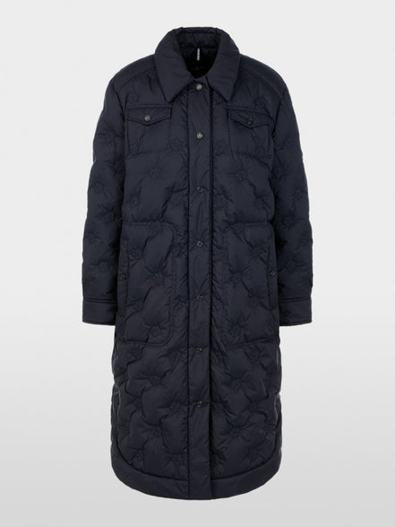Quilted coat with light down lining
