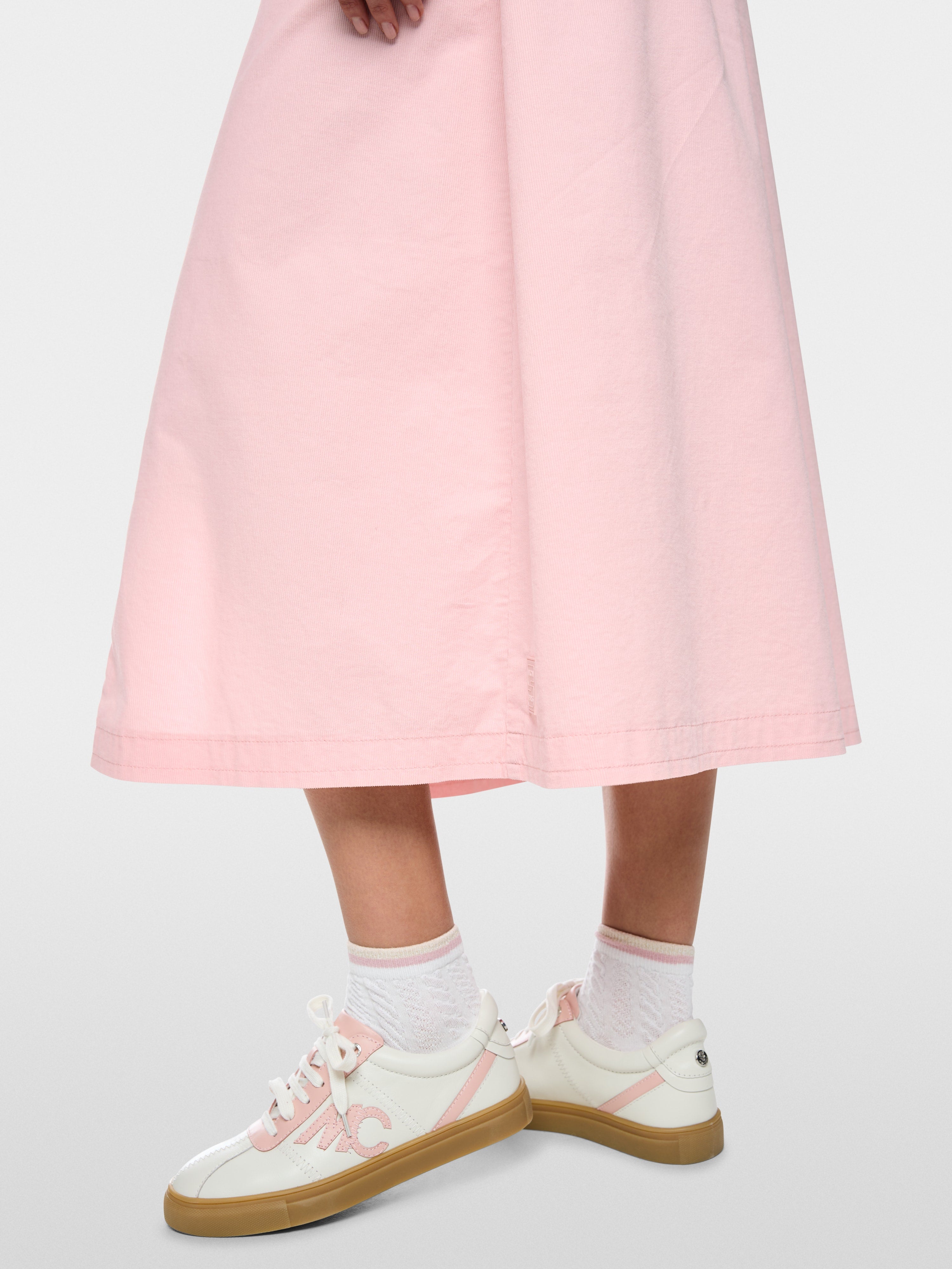 Corduroy dress with drawstring