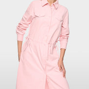 Corduroy dress with drawstring