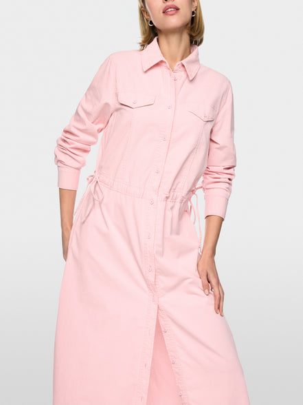 Corduroy dress with drawstring