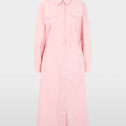 Corduroy dress with drawstring