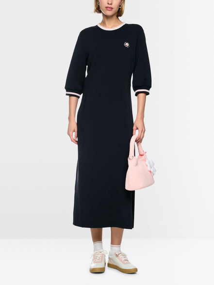 A-line dress with ribbed details