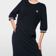 A-line dress with ribbed details