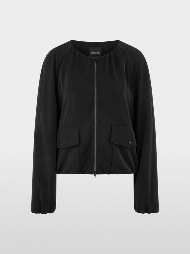 Feminine blouson jacket with gathers