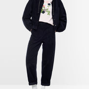 Corduroy jacket with hood