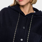 Corduroy jacket with hood