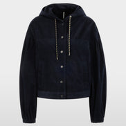 Corduroy jacket with hood