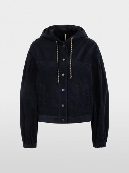 Corduroy jacket with hood
