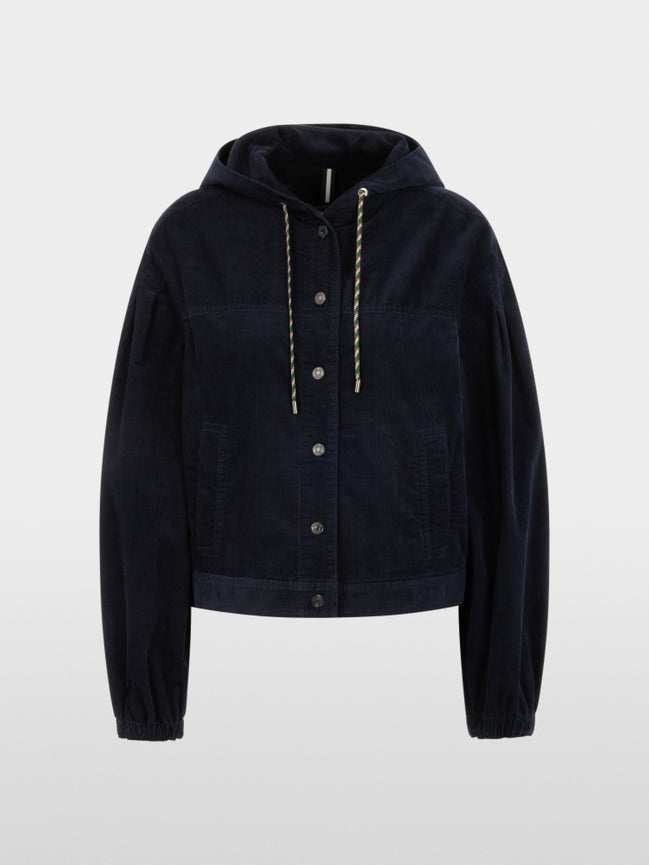Corduroy jacket with hood