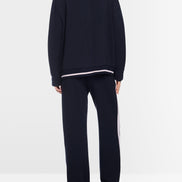 Jacket with knitted details