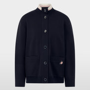 Jacket with knitted details
