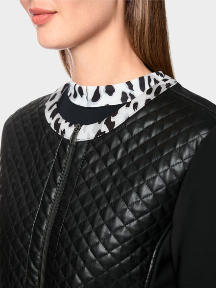 Jacket with contemporary quilted look