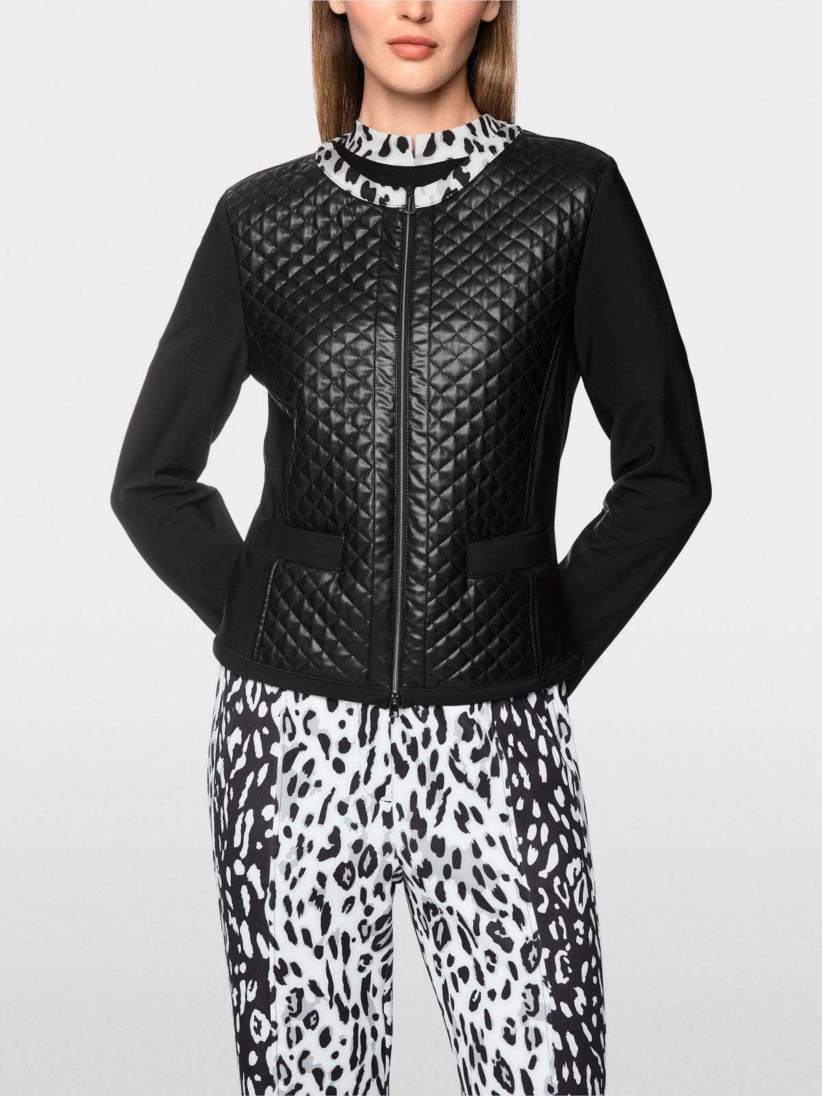 Jacket with contemporary quilted look