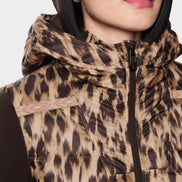 Quilted jacket with leopard print