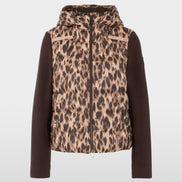 Quilted jacket with leopard print