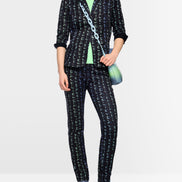Printed jersey blazer