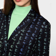 Printed jersey blazer