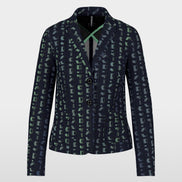 Printed jersey blazer
