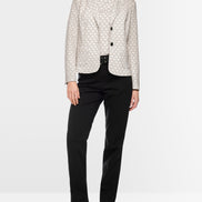 Printed blazer in scuba jersey