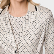Printed blazer in scuba jersey