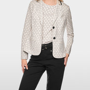 Printed blazer in scuba jersey