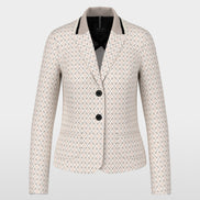 Printed blazer in scuba jersey