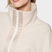 Cotton-blend waistcoat with troyer neck