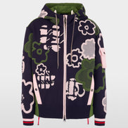 Sporty cardigan with floral pattern