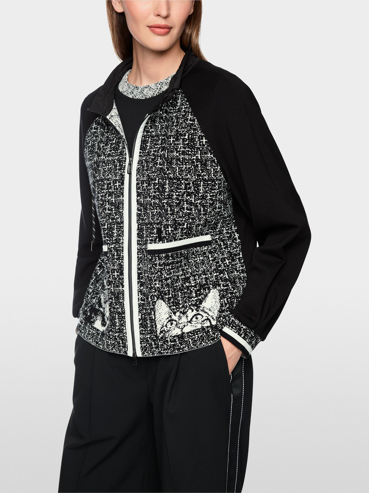 ‘Knitted in Germany’ zip cardigan