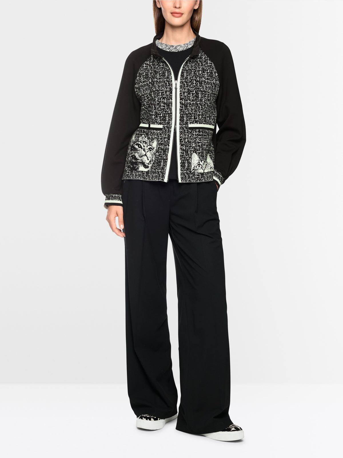 ‘Knitted in Germany’ zip cardigan